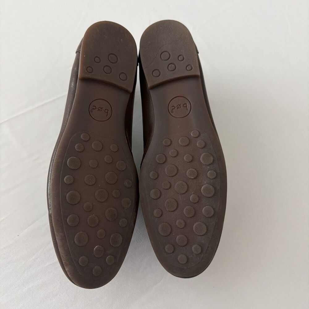 BOC Born Concept Womens 10 M Brown Loafers Slip On Shoes Faux Leather Vegan EUC - Picture 4 of 9